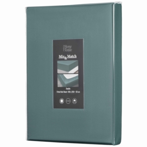 Простирадло на резинці Ardesto Mix&Match Premium, 180×200+30см, 100% бавовна, сатин, зелений