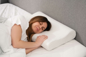 Ardesto Contour pillow Sleepwell, 60х40х11/9cm, aircell memory foam, white