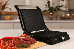 Ardesto grill clamping, 1800W, 180° opening, metal, black-silver