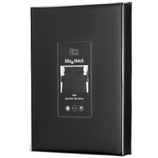 Пододеяльник Ardesto Mix&Match Premium, 160х220см, 100% хлопок, сатин,  черный