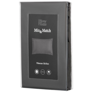 Наволочка Ardesto Mix&Match Premium, 50х70+5см, 100% хлопок, сатин, серый