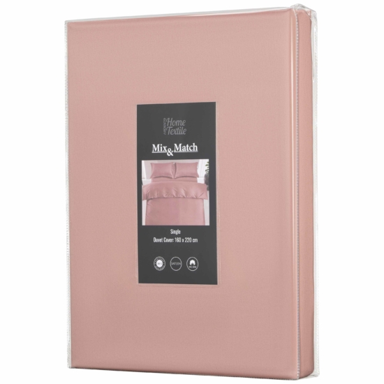 Підковдра Ardesto Mix&Match Premium, 160х220см, 100% бавовна, сатин, рожевий світлий