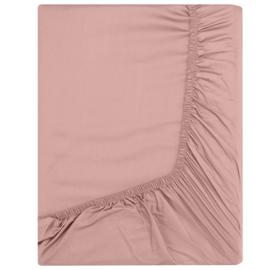 Ardesto Fitted Sheet Mix&Match Premium, 180×200+30cm, 100% cotton, sateen, light pink