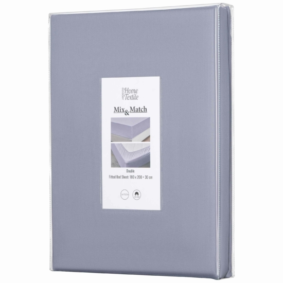 Простынь на резинке Ardesto Mix&Match, 180×200+30см, 100% хлопок, сатин, серый