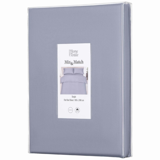 Простынь Ardesto Mix&Match, 180х240см, 100% хлопок, сатин, серый