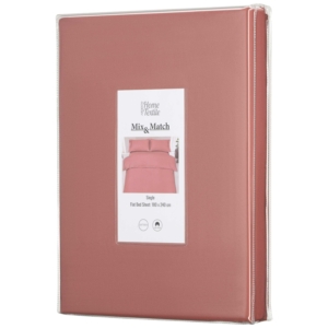 Простынь на резинке Ardesto Mix&Match, 180×200+30см, 100% хлопок, сатин, коричневый светлый