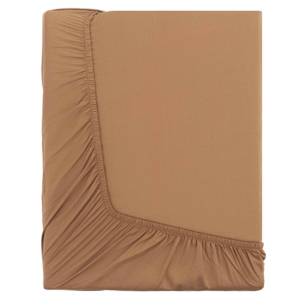 Простынь на резинке Ardesto Mix&Match, 180×200+30см, 100% хлопок, сатин, коричневый
