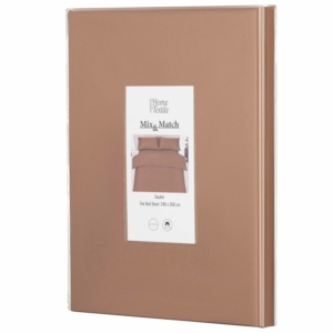 Простынь Ardesto Mix&Match, 240×260см, 100% хлопок, сатин, коричневый
