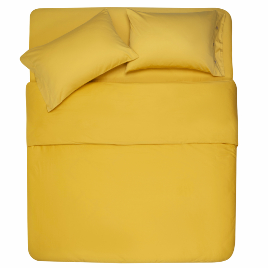 Простынь на резинке Ardesto Mix&Match, 180×200+30см, 100% хлопок, сатин, желтый
