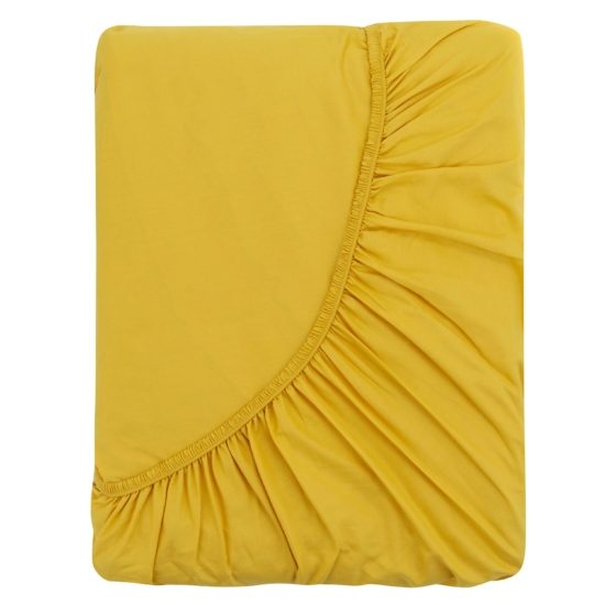 Простынь на резинке Ardesto Mix&Match, 180×200+30см, 100% хлопок, сатин, желтый