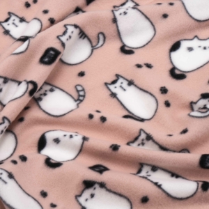 Ardesto Fleece blanket, 130x160cm, 100% polyester, cats
