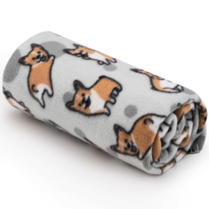 Ardesto Fleece blanket, 130x160cm, 100% polyester, corgi