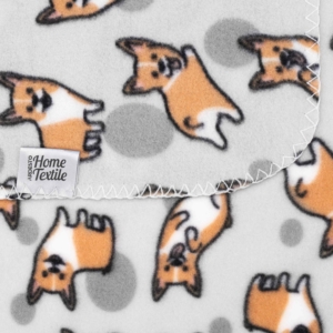 Ardesto Fleece blanket, 130x160cm, 100% polyester, corgi
