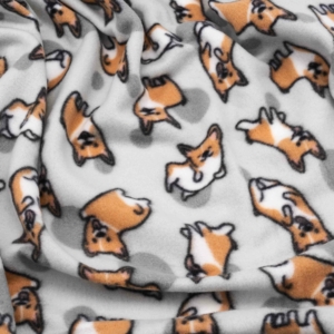 Ardesto Fleece blanket, 130x160cm, 100% polyester, corgi