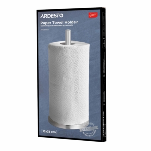 Ardesto Paper Towel Holder Gemini 15х33cm, stainless steel