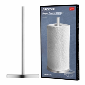 Ardesto Paper Towel Holder Gemini 15х33cm, stainless steel