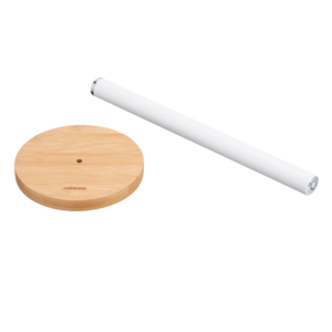 Ardesto Paper Towel Holder Midori 15х34cm, metal, bamboo, white