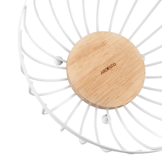 Корзина Ardesto Midori 25х25х13см, металл, дерево, белый