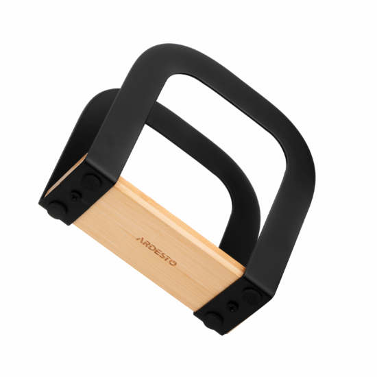 Ardesto Napkin holder Midori 12х4.5х12cm, metal, bamboo, black