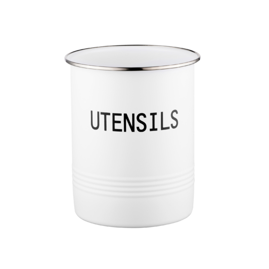 Ardesto Cutlery Holder Midori 12х15.5cm, metal, white