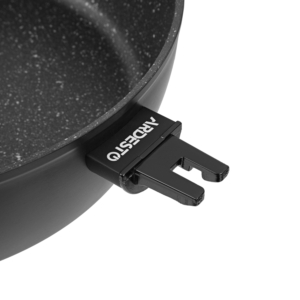 Ardesto Deep Fry pan with removable handle Gemini Bari, 24cm, aluminium, black