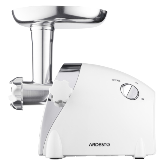 Meat grinder Ardesto, 2000W, prod.-1.9kg/min, 3 cutting plates+for sausag.plates, 3 vegetable slicer, plastik, black-silver