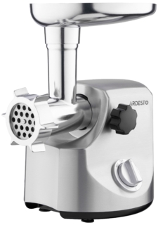 Meat grinder Ardesto, 3000W, prod.-2.6kg/min, 4 cutting plates+for sausag.plates, 3 vegetable slicer, metal,  silver