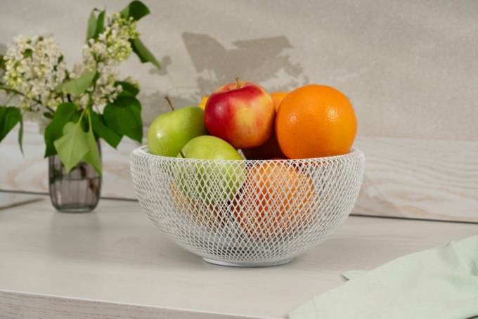 Ardesto Basket Midori 25х25х12cm, metal, white
