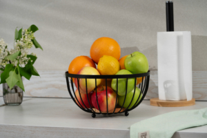 Корзина Ardesto Midori 25х25х13см, металл, дерево, черный