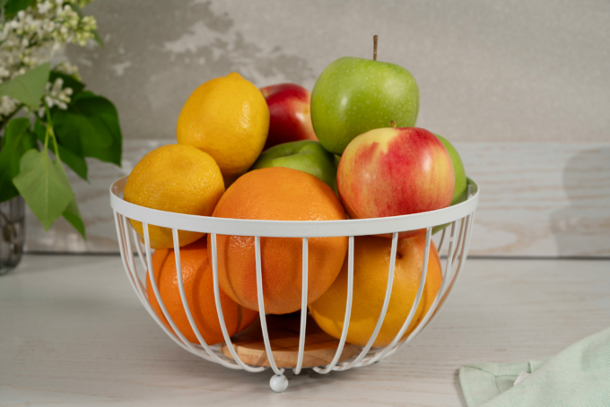 Корзина Ardesto Midori 25х25х13см, металл, дерево, белый