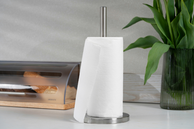 Ardesto Paper Towel Holder Gemini 15х33cm, stainless steel