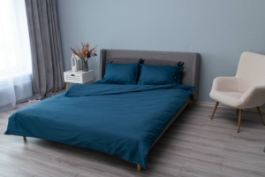 Flat sheet ARDESTO Mix&Match 240x260cm, 100% cotton, sateen, blue