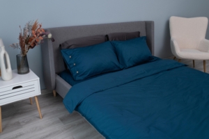 Flat sheet ARDESTO Mix&Match 240x260cm, 100% cotton, sateen, blue