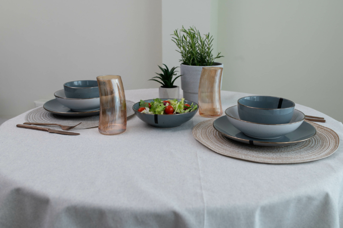 Ardesto Dinner plate Bagheria Grey, 26cm, ceramics, gray