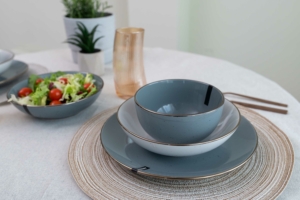 Ardesto Dinner plate Bagheria Grey, 26cm, ceramics, gray
