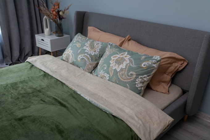 Ardesto Flannel blanket, 200x220cm, 100% polyester, green