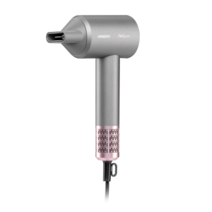 Фен Ardesto Pink Touch, 1600Вт, 2 скорости, 3 темп.режима, ионизация, диффузор, магнитные насадки, серый+розовый