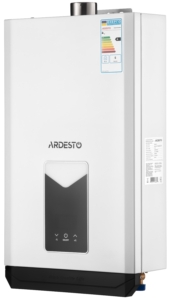 ARDESTO Газова колонка X3 10л/хв 20кВт турбована дисплей електророзпалювання з димоходом білий