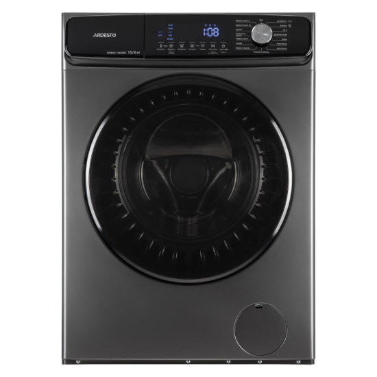 Washer-dryer ARDESTO front load Black Mars, 10(6)kg, 1400, A+++, 60cm, display, steam, inverter, silver