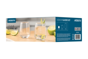 Ardesto Liqueur glasses set Gloria Shine, 95ml, 6pcs, glass, transparent