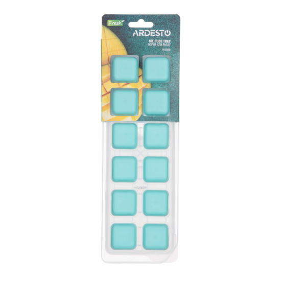 Форма для льда с крышкой Ardesto Fresh, 26х9.5х3.5см, силикон, пластик, синий
