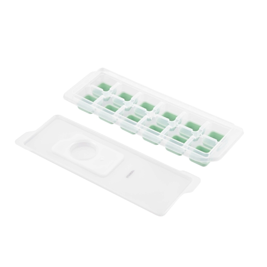 Форма для льда с крышкой Ardesto Fresh, 26х9.5х3.5см, силикон, пластик, зелений
