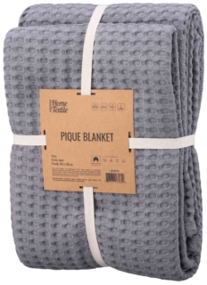 Ardesto Pique blanket 160х230cm, 100% cotton, grey