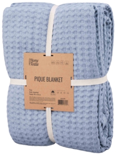 Ardesto Pique blanket 160х230cm, 100% cotton, light blue