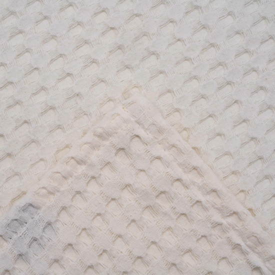 Ardesto Pique blanket 220x230cm, 100% cotton, ivory