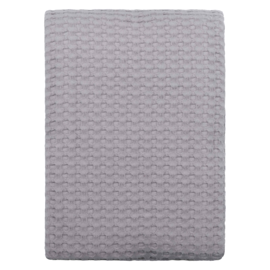 Ardesto Pique blanket 220x230cm, 100% cotton, light grey