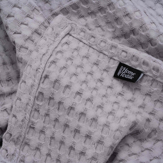 Ardesto Pique blanket 220x230cm, 100% cotton, light grey