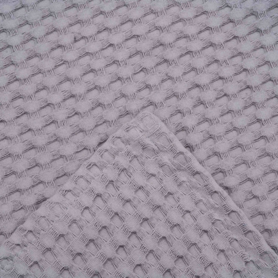 Ardesto Pique blanket 220x230cm, 100% cotton, light grey