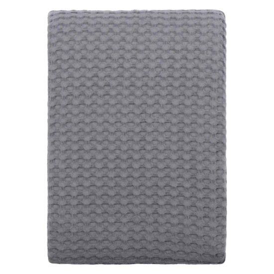 Ardesto Pique blanket 220x230cm, 100% cotton, grey
