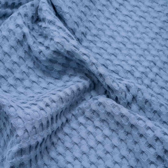 Ardesto Pique blanket 220x230cm, 100% cotton, light blue